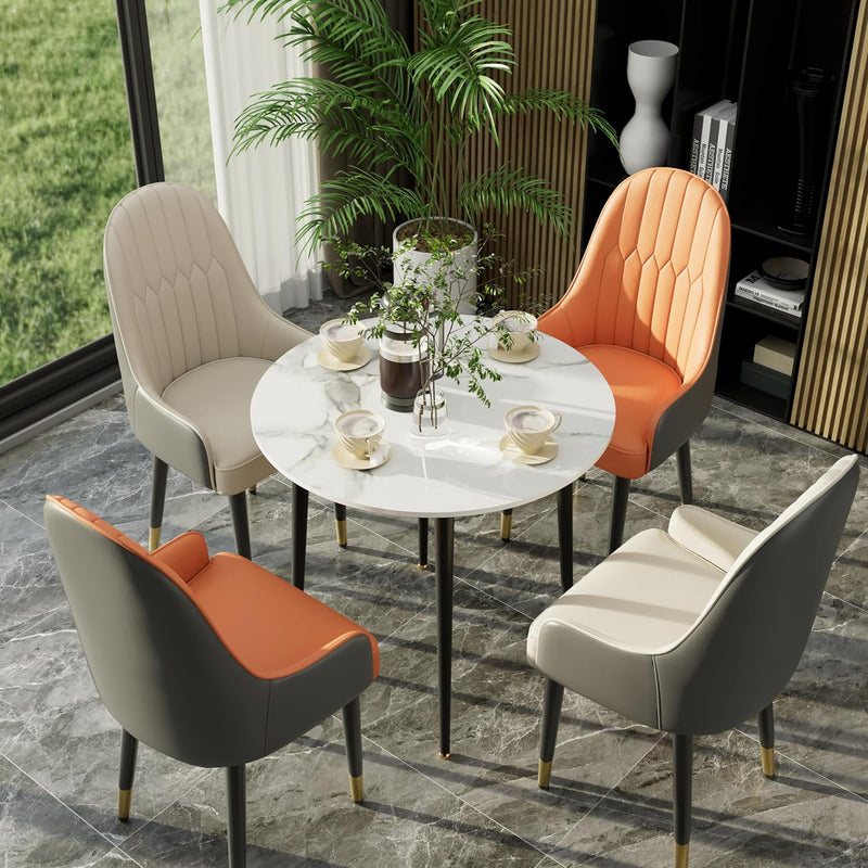Kitchen Dining Table Marble Tabletop: Round 80CM Modern