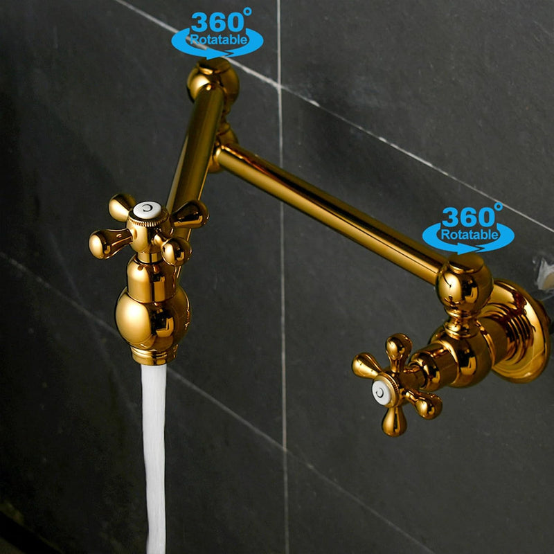 Kitchen Faucet Single Hole Wall Mount Pot Filler