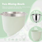 Stand Mixer 4.5L+5L Two Bowls Food for Baking