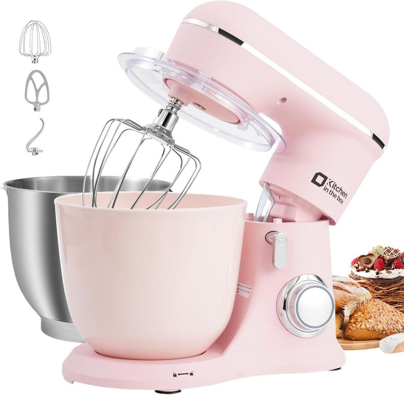 Stand Mixer 4.5L+5L Two Bowls Food for Baking
