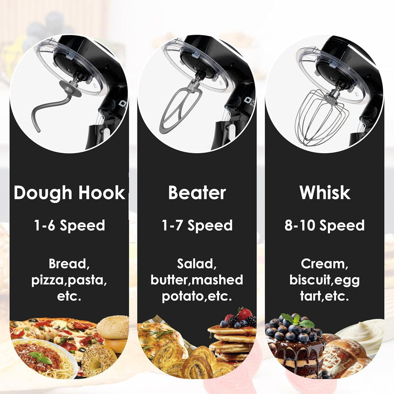 Stand Mixer 6L Electric Food with 10 Speeds