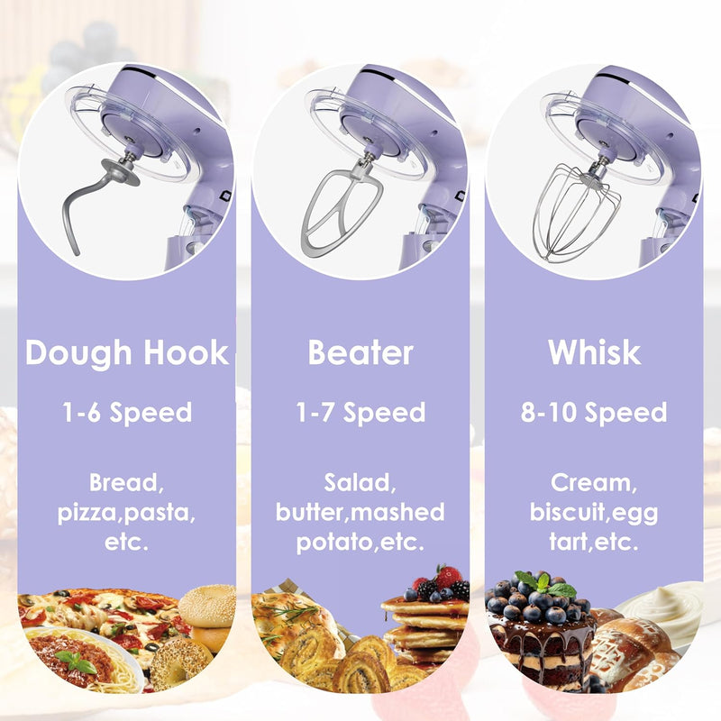 Stand Mixer 6L Electric Food with 10 Speeds