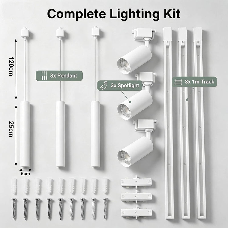 Kitchen Island 6 LED Ack Pendant Spot Lighting