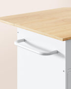 Kitchen Island Farmhouse Cart with One Double Cabinet