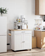 Kitchen Island Farmhouse Cart with One Double Cabinet