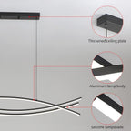 Kitchen Island Lights LED Wave Pendant Light