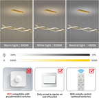 Kitchen Island Lights LED Wave Pendant Light