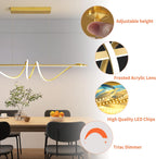 Kitchen Island Lights LED Wave Pendant Light