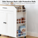 Kitchen Island on Wheels Rolling Storage Trolley