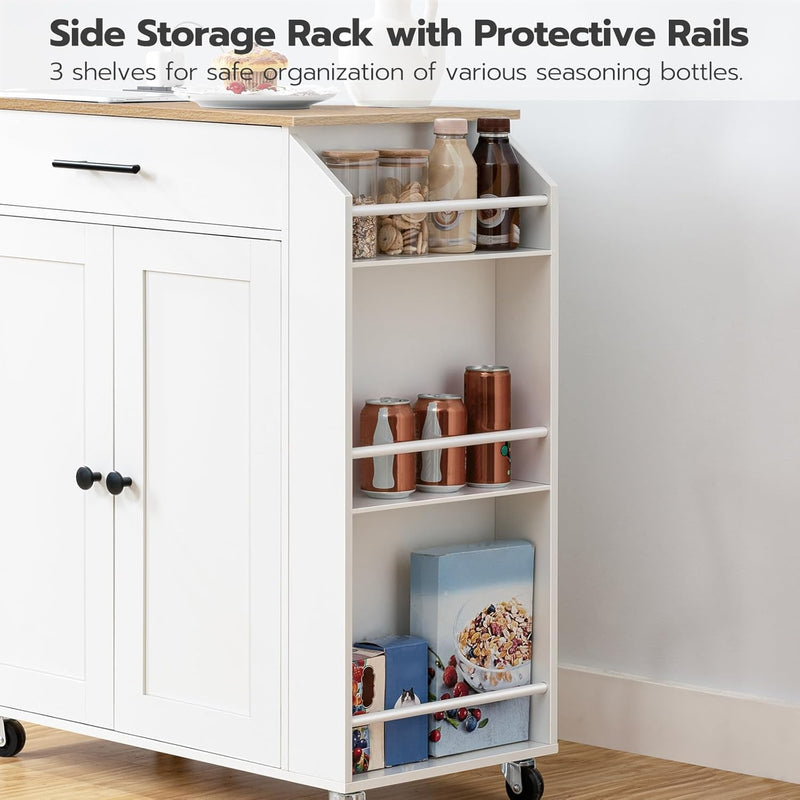 Kitchen Island on Wheels Rolling Storage Trolley