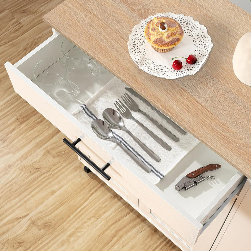 Kitchen Island on Wheels Rolling Storage Trolley