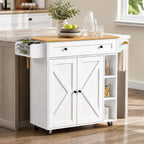 Kitchen Island with Drawers on Wheels Rolling Cart