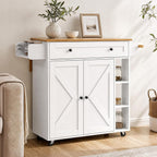 Kitchen Island with Drawers on Wheels Rolling Cart