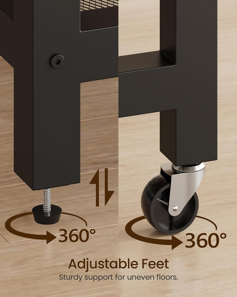 Kitchen Island with Power Outlet Table Folding Top