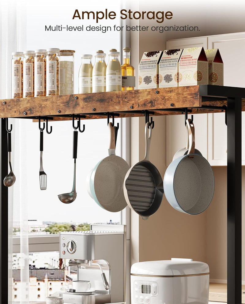 Kitchen Island with Power Outlet Table Folding Top