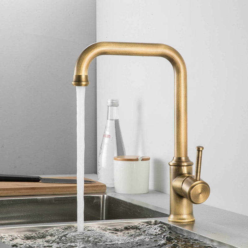 Kitchen Mixer Tap Rotating Sink Faucet Old Copper