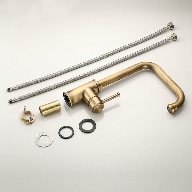 Kitchen Mixer Tap Rotating Sink Faucet Old Copper