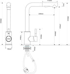 Kitchen Mixer Tap with Pull-Out Spray Head Stainless