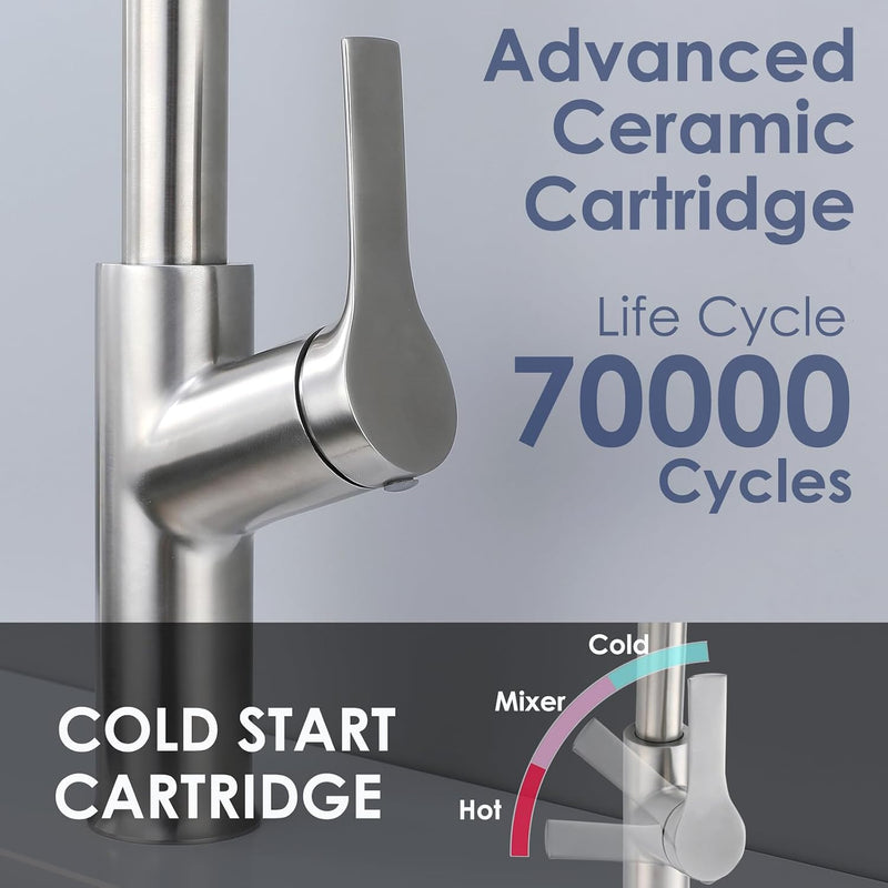 Kitchen Mixer Tap with Pull Out Spray Single