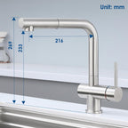 Kitchen Mixer Tap with Pull Out Spray Single