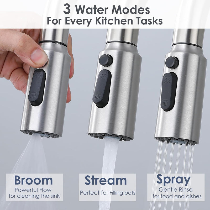 Kitchen Mixer Tap with Pull Out Spray Single