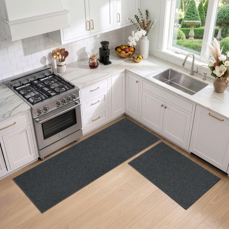 Kitchen Rugs Non-Slip (Set of 2)