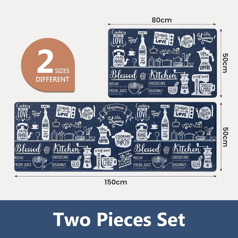 Kitchen Rugs Runner Set 2 Pieces 50x80CM+50x150CM