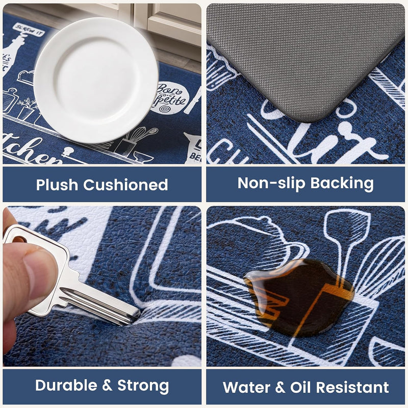Kitchen Rugs Runner Set 2 Pieces 50x80CM+50x150CM