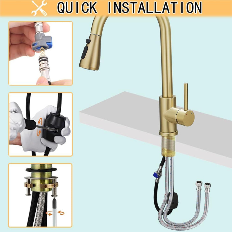 Kitchen Sink Mixer Tap with Pull Down Sprayer