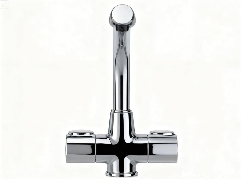 Kitchen Sink Mixer Tap with Swivel Spout Twin