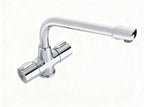 Kitchen Sink Mixer Tap with Swivel Spout Twin