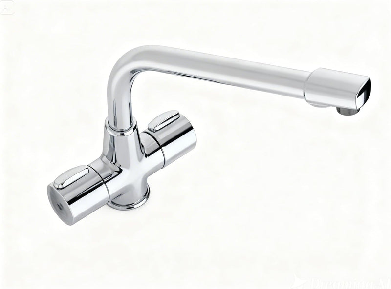 Kitchen Sink Mixer Tap with Swivel Spout Twin
