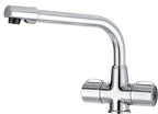 Kitchen Sink Mixer Tap with Swivel Spout Twin