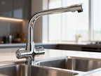 Kitchen Sink Mixer Tap with Swivel Spout Twin