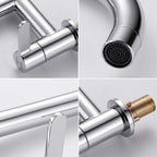 Kitchen Sink Mixer Taps 2 Hole Faucet Swivel