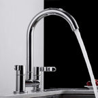 Kitchen Sink Mixer Taps 2 Hole Faucet Swivel