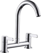 Kitchen Sink Mixer Taps Hot Cold Dual Lever