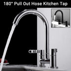 Kitchen Sink Mixer Taps Hot Cold Dual Lever