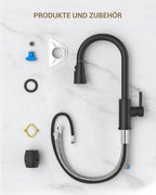 Kitchen Sink Tap Mixer with Pull Out Sprayer