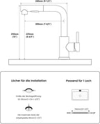 Kitchen Sink Tap Mixer with Pull Out Sprayer