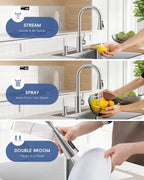 Kitchen Sink Tap Mixer with Pull Out Sprayer