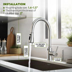Kitchen Sink Tap Touchless Sensor with Pull Out