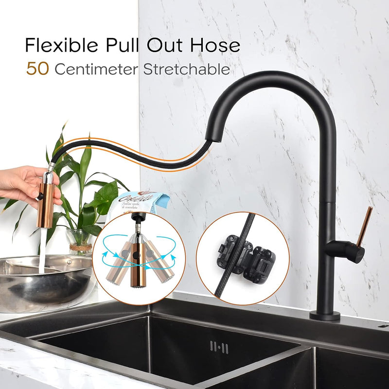 Kitchen Sink Tap with Pull Out Spray Rotation