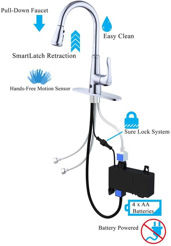 Kitchen Sink Taps Sensor Automatic Mixer Faucet