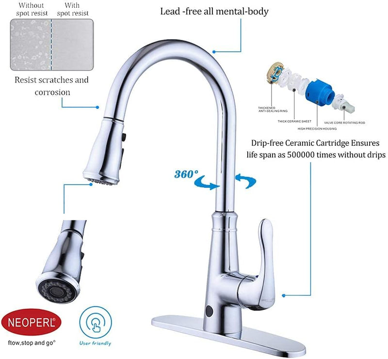 Kitchen Sink Taps Sensor Automatic Mixer Faucet