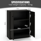 Kitchen Storage Cabinet Wooden Buffet Sideboard with Doors