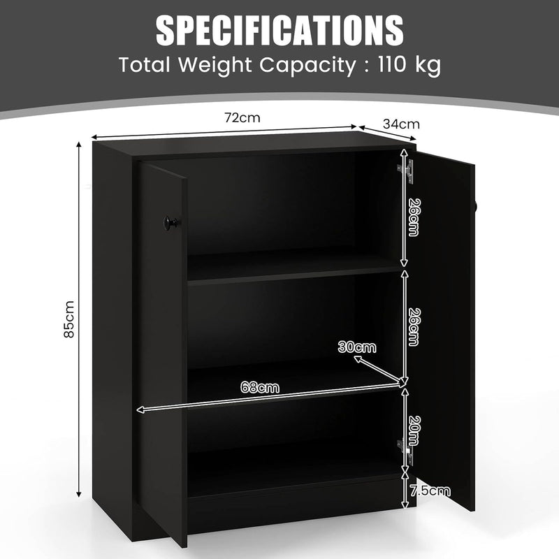 Kitchen Storage Cabinet Wooden Buffet Sideboard with Doors