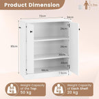Kitchen Storage Cabinet Wooden Buffet Sideboard with Doors