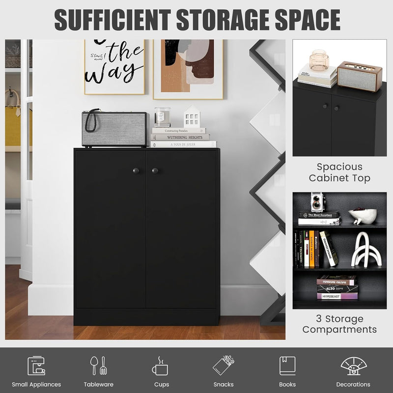 Kitchen Storage Cabinet Wooden Buffet Sideboard with Doors