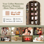 Kitchen Storage Cupboard with Mug Holder Display
